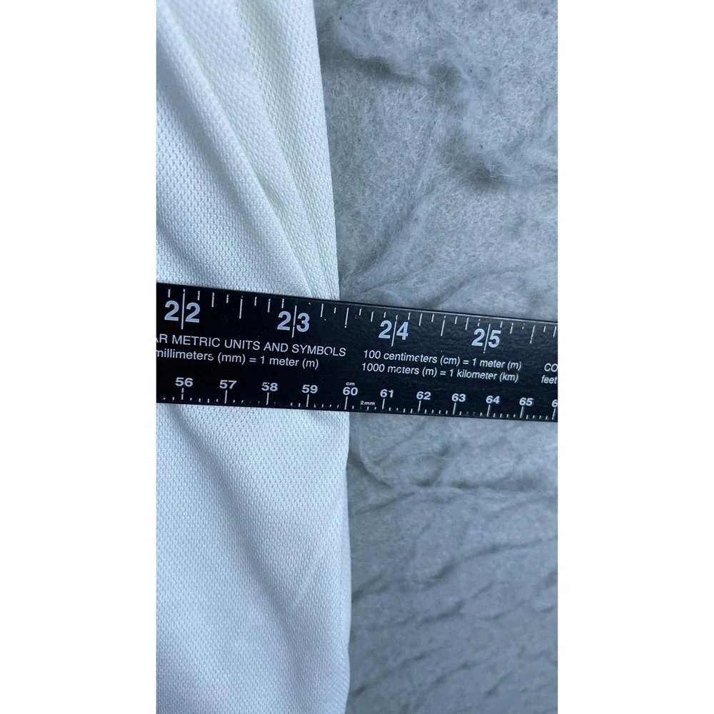 Adidas Polo Shirt Mens XL White Excellent Climalite Golf Short Sleeve Piping